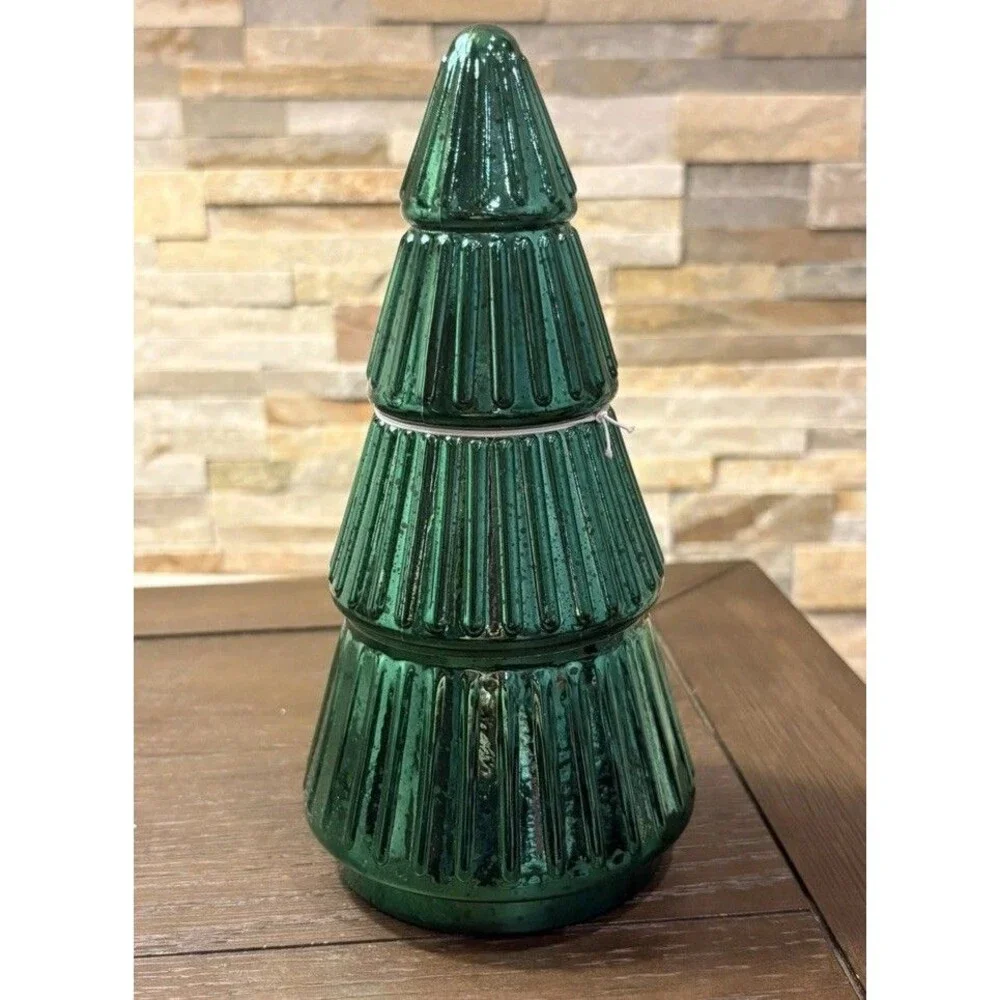 Ashland Christmas Noël Balsam Forest Scented Candle Green Glass 8.5 oz Christmas